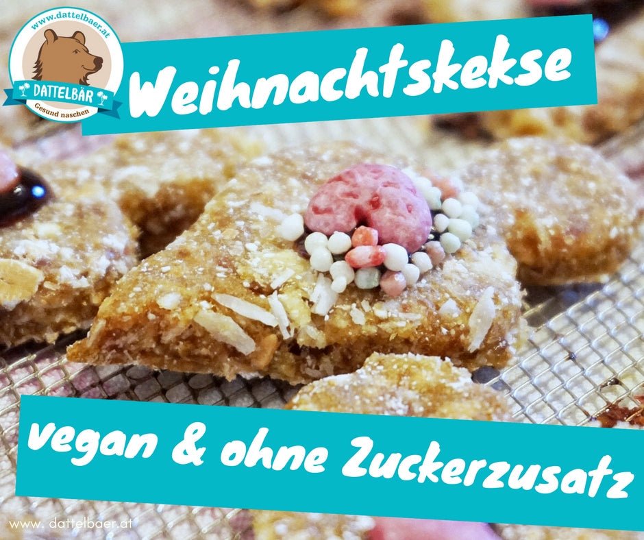 Weihnachtskekse vegan & ohne Zuckerzusatz - DATTELBAER