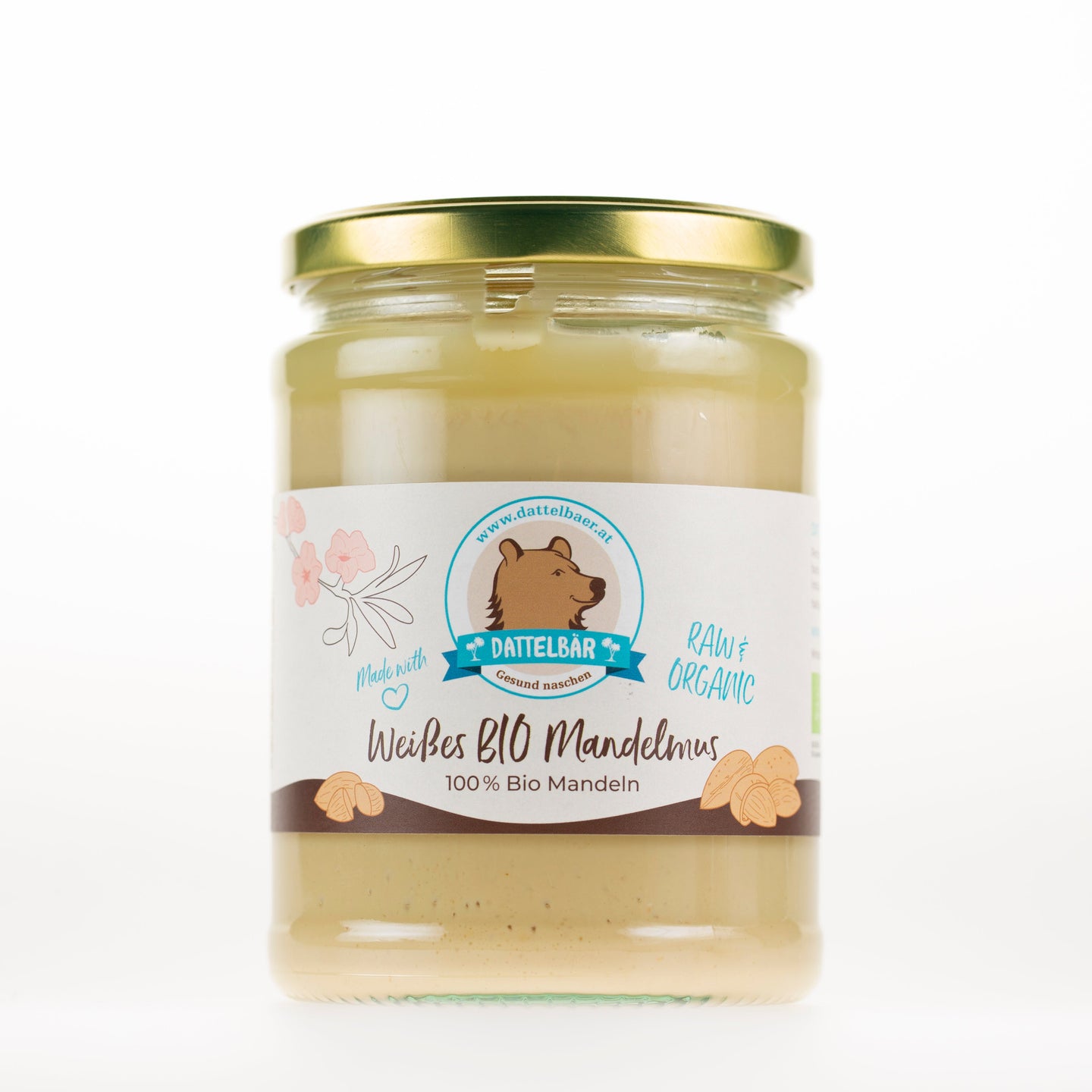 BIO Mandelmus weiß roh – 100% Mandel, fein & pur - DATTELBAER