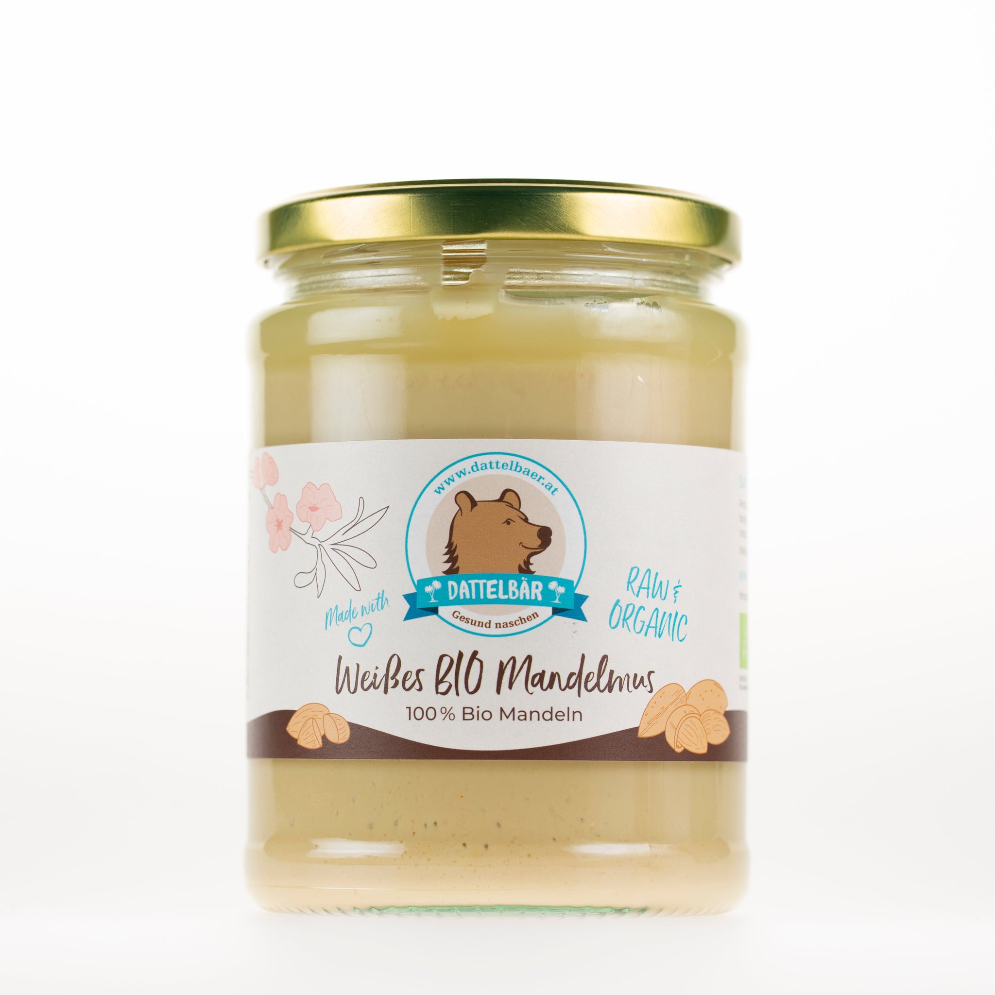 BIO Mandelmus weiß roh – 100% Mandel, fein & pur - DATTELBAER