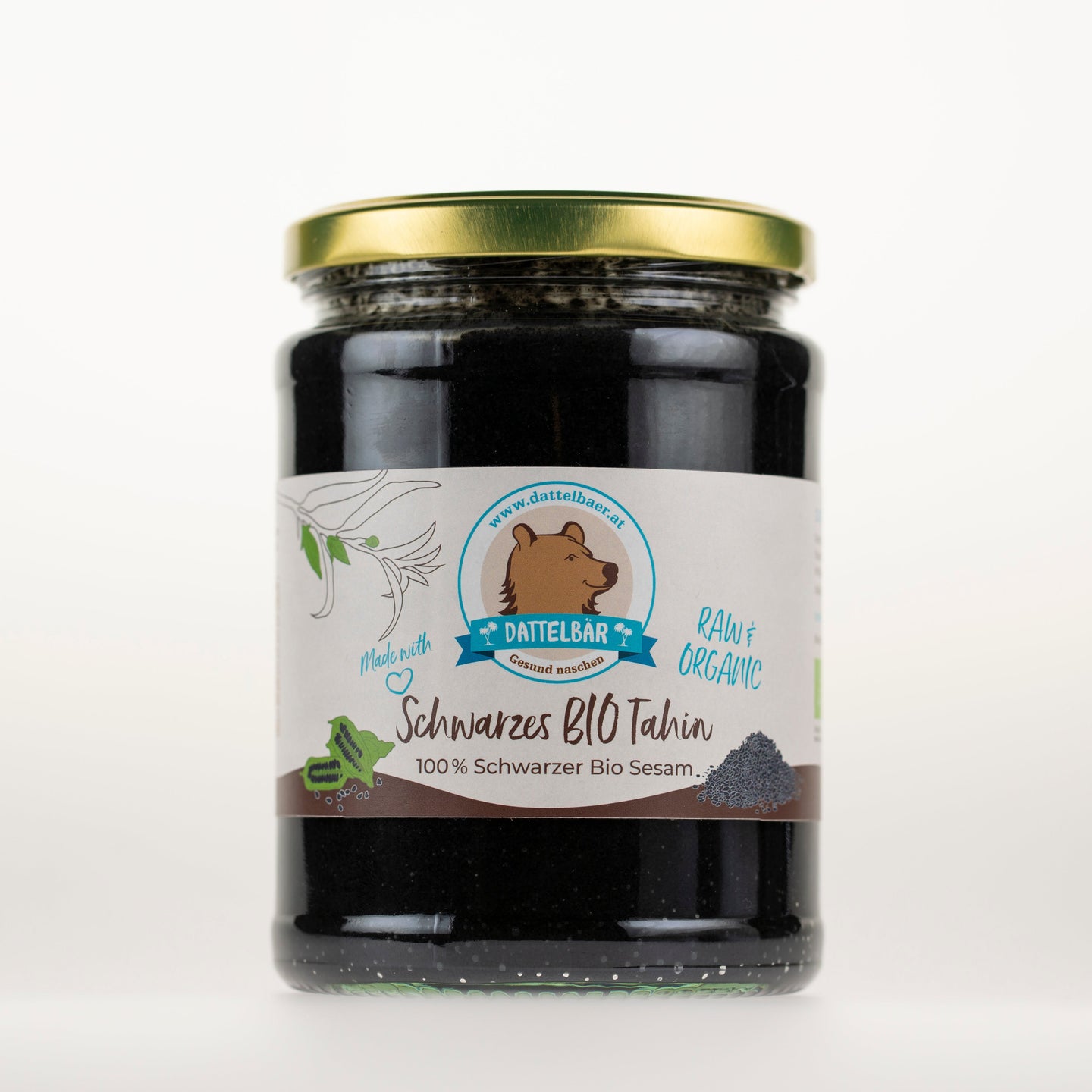 BIO Tahin schwarz roh – 100% schwarzer Sesam, naturbelassen - DATTELBAER