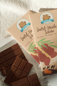 Dattel - Schokolade BIO – mit Haselnussnougat - DATTELBAER